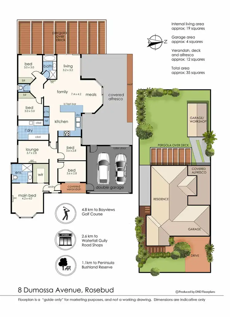 Floorplan of Homely house listing, 8 Dumossa Avenue, Rosebud VIC 3939