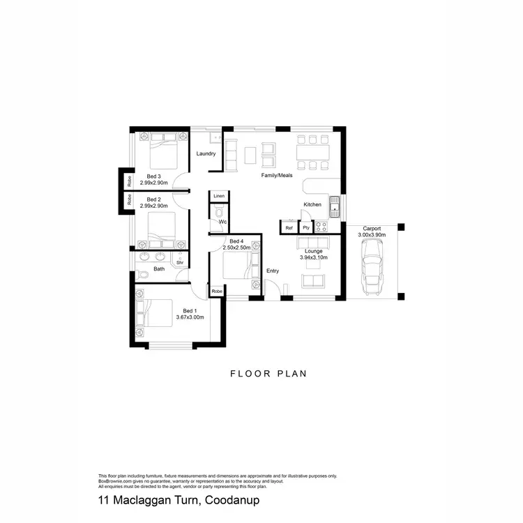 Floorplan of Homely house listing, 11 Maclaggan Turn, Coodanup WA 6210