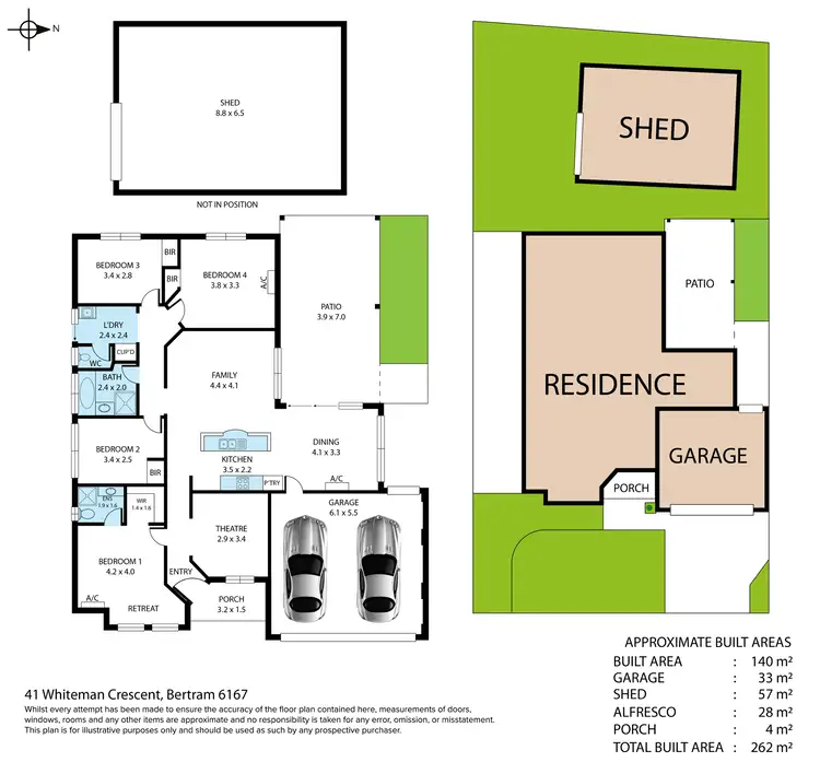 Floorplan of Homely house listing, 41 Whiteman Crescent, Bertram WA 6167