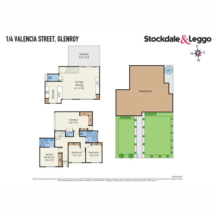 Floorplan of Homely townhouse listing, 1/4 Valencia Street, Glenroy VIC 3046