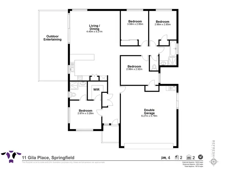 Floorplan of Homely house listing, 11 Gila Place, Springfield QLD 4300
