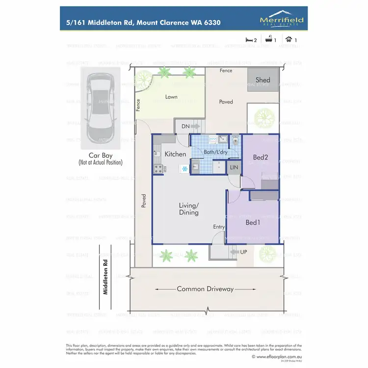 Floorplan of Homely unit listing, 5/161 Middleton Road, Mount Clarence WA 6330