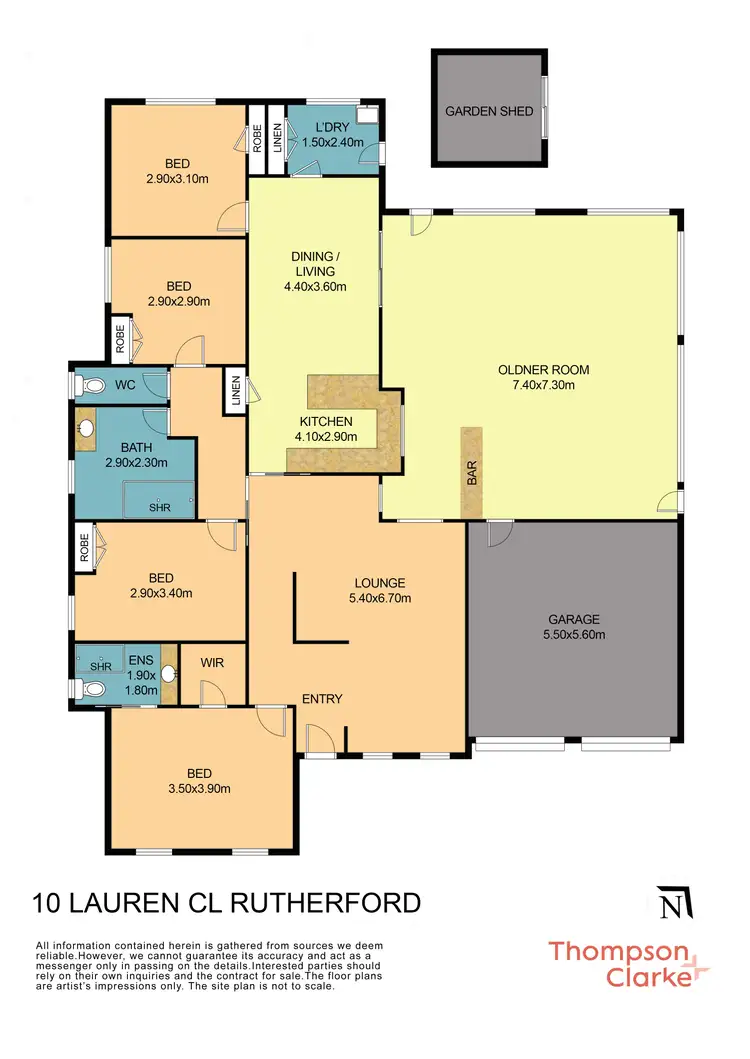 Floorplan of Homely house listing, 10 Lauren Close, Rutherford NSW 2320