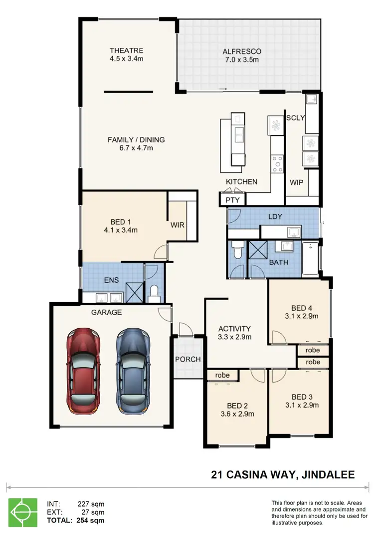 Floorplan of Homely house listing, 21 Casina Way, Jindalee WA 6036