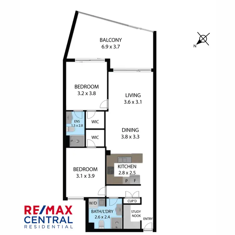 Floorplan of Homely apartment listing, Level 2 / 72-78 Brookes Street, Bowen Hills QLD 4006