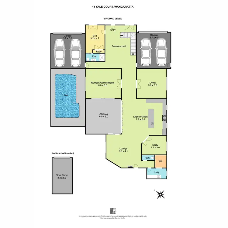 Floorplan of Homely house listing, 14 Yale Court, Wangaratta VIC 3677