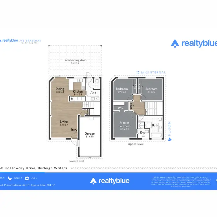 Floorplan of Homely townhouse listing, 23/2 Cassowary Drive, Burleigh Waters QLD 4220