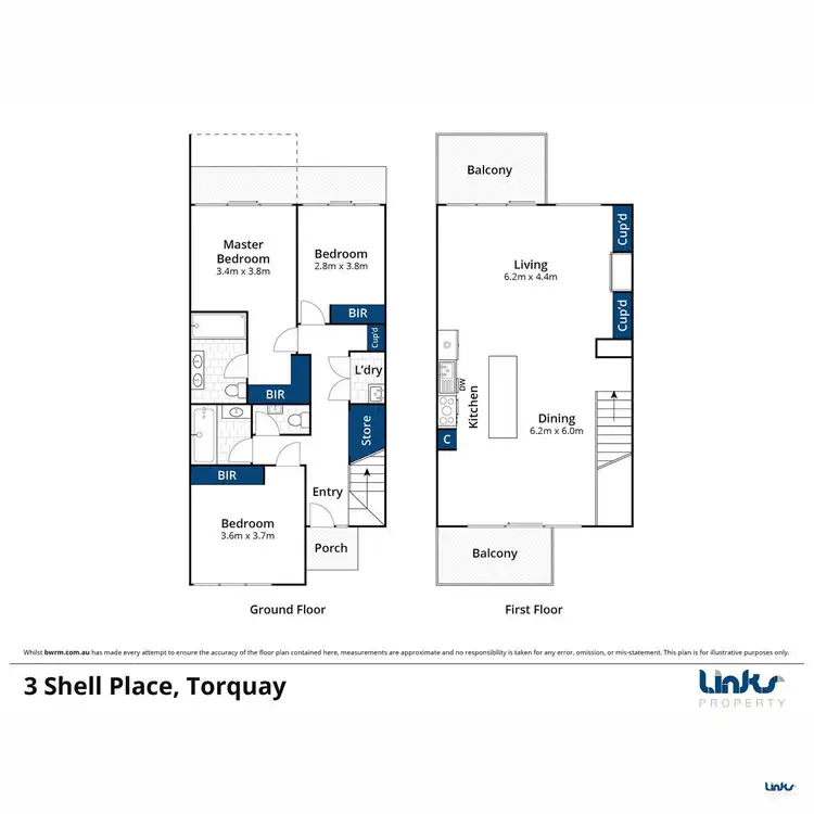 Floorplan of Homely townhouse listing, 3 Shell Place, Torquay VIC 3228