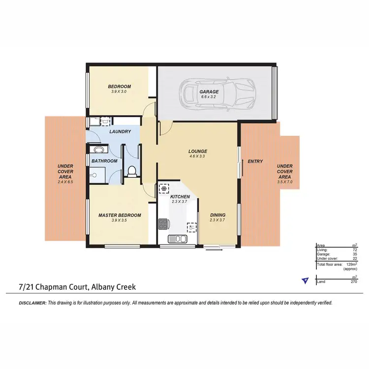 Floorplan of Homely villa listing, 7/21 Chapman Court, Albany Creek QLD 4035