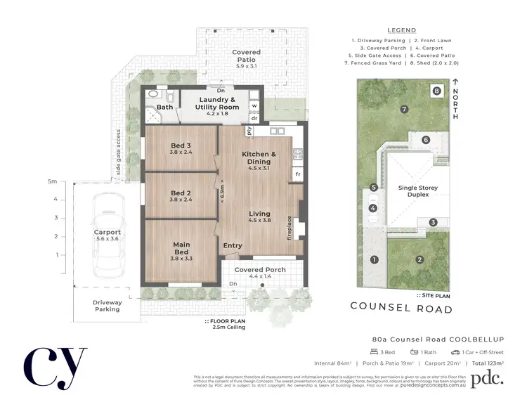 Floorplan of Homely villa listing, 80A Counsel Road, Coolbellup WA 6163