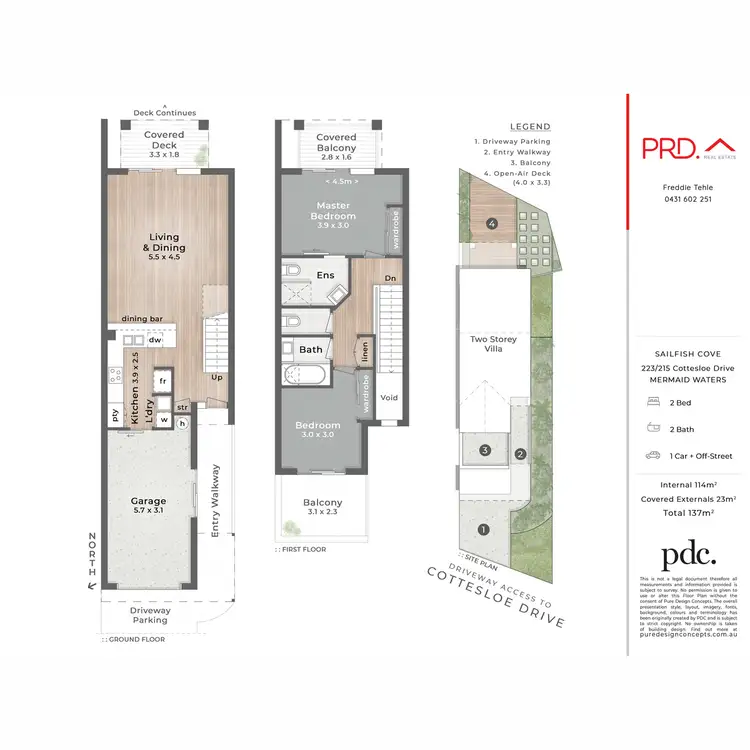 Floorplan of Homely townhouse listing, 223/215 Cottesloe Drive, Mermaid Waters QLD 4218