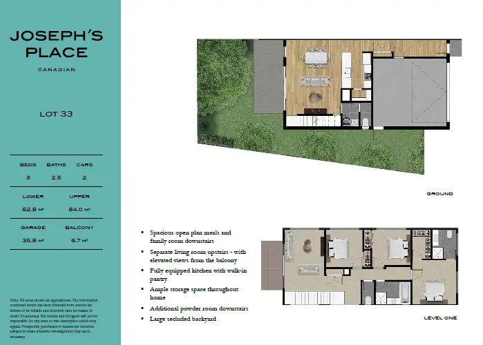 Floorplan of Homely townhouse listing, 33/428 Joseph Street, Canadian VIC 3350