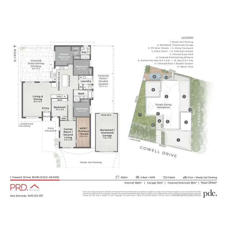 Floorplan of Homely house listing, 1 Cowell Drive, Burleigh Heads QLD 4220