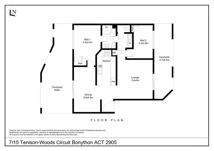 Floorplan of Homely unit listing, 7/15 Tenison-Woods Circuit, Bonython ACT 2905