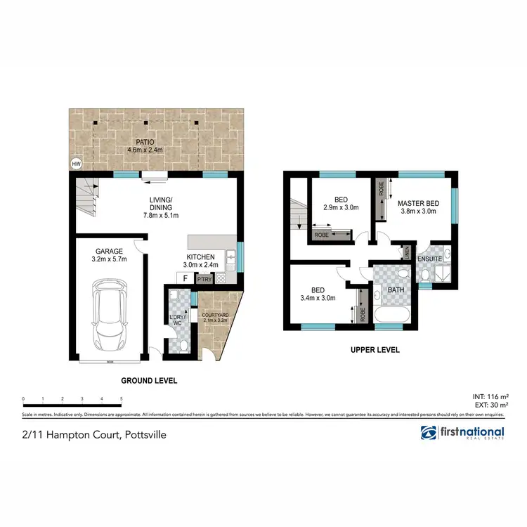 Floorplan of Homely townhouse listing, 2/11 Hampton Court, Pottsville NSW 2489