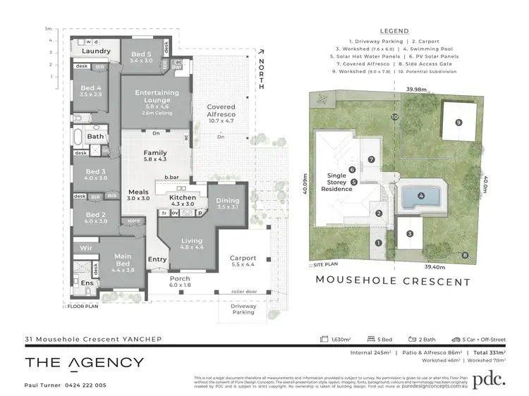 Floorplan of Homely house listing, 31 Mousehole Crescent, Yanchep WA 6035