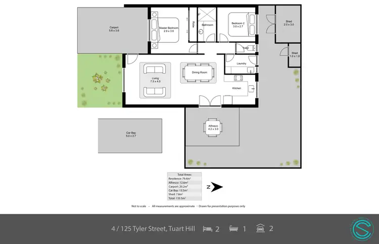 Floorplan of Homely unit listing, 4/125 Tyler Street, Tuart Hill WA 6060