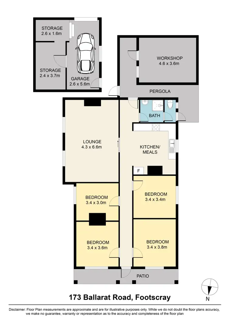Floorplan of Homely house listing, 173 Ballarat Road, Footscray VIC 3011