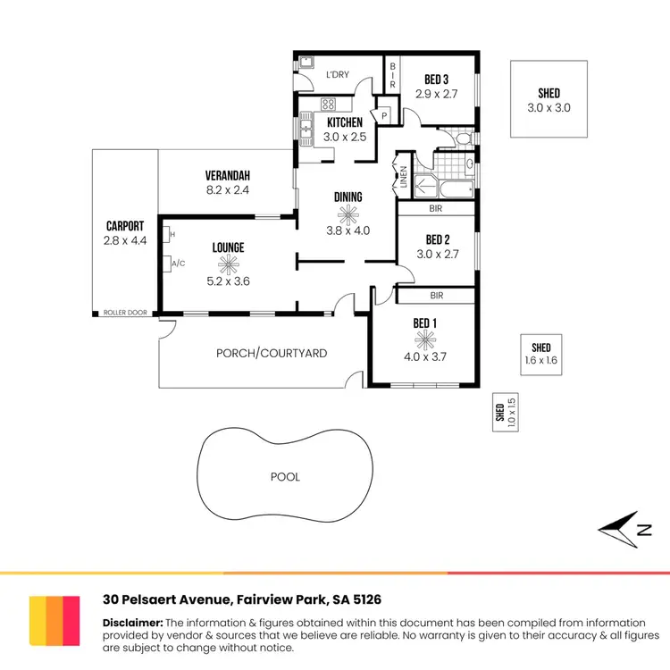 Floorplan of Homely house listing, 30 Pelsaert Avenue, Fairview Park SA 5126