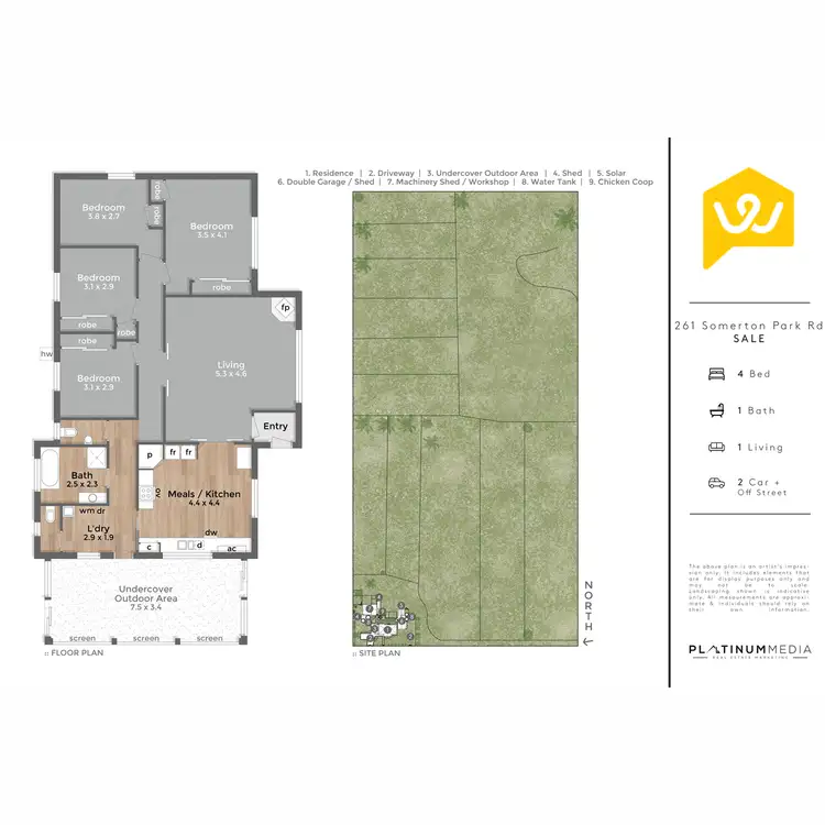 Floorplan of Homely rural property listing, 308 Somerton Park Road, Sale VIC 3850