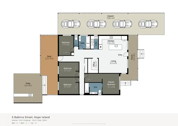Floorplan of Homely house listing, 5 Babirra Street, Hope Island QLD 4212