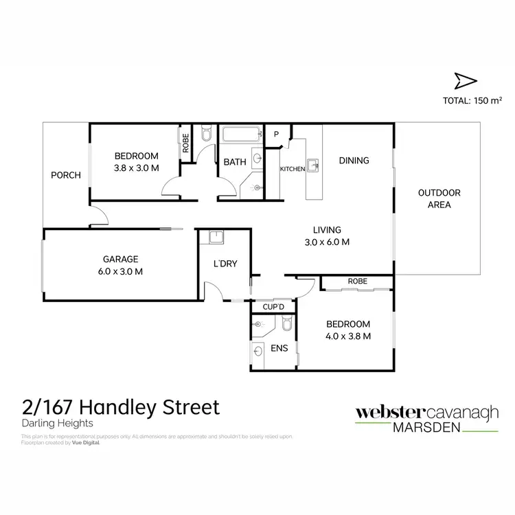 Floorplan of Homely unit listing, 2/167 Handley Street, Darling Heights QLD 4350