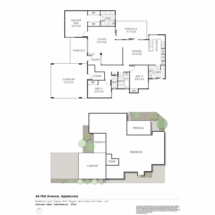 Floorplan of Homely house listing, 6A First Avenue, Applecross WA 6153