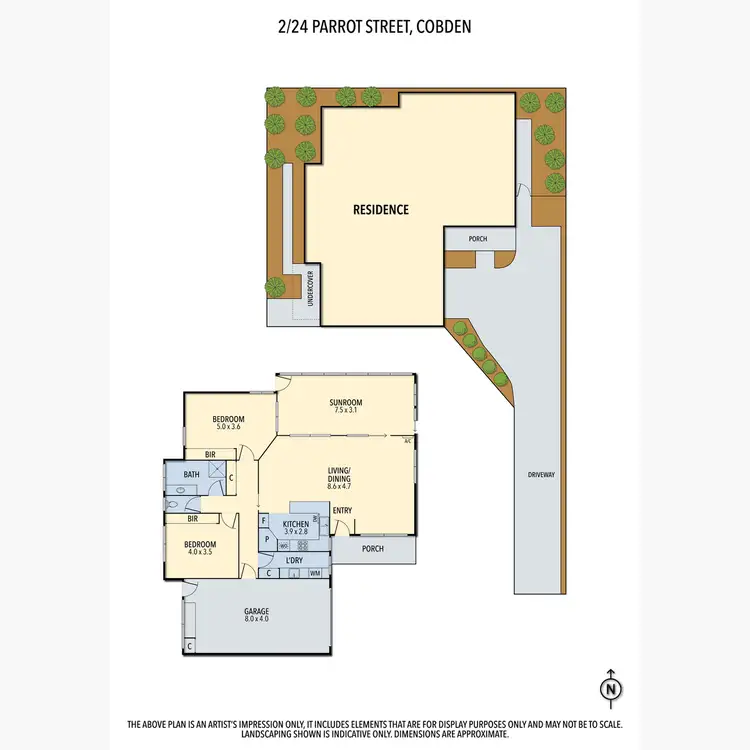 Floorplan of Homely unit listing, 2/24 Parrott Street, Cobden VIC 3266