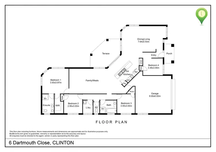 Floorplan of Homely house listing, 6 Dartmouth Close, Clinton QLD 4680