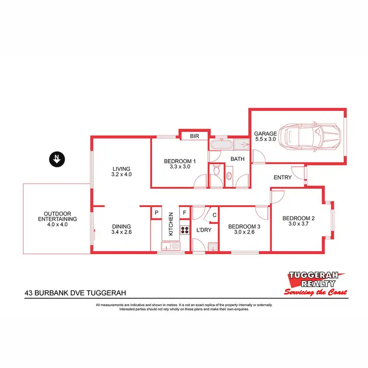 Floorplan of Homely house listing, 43 Burbank Drive, Tuggerah NSW 2259