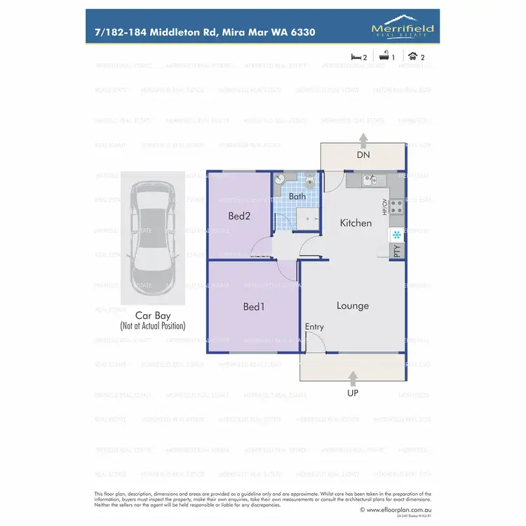 Floorplan of Homely unit listing, 7/182-184 Middleton Road, Mira Mar WA 6330