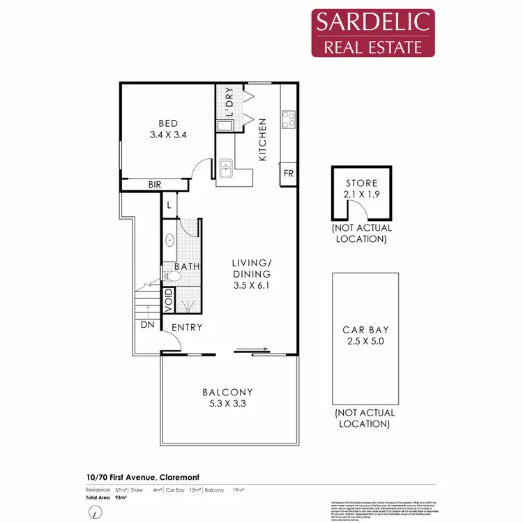 Floorplan of Homely apartment listing, 10/70 First Avenue, Claremont WA 6010