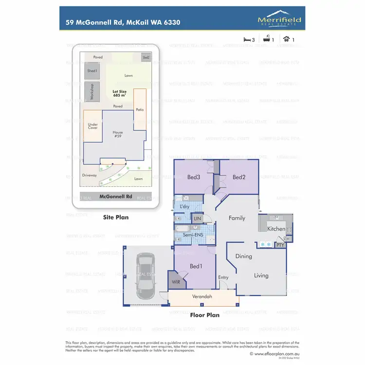 Floorplan of Homely house listing, 59 McGonnell Road, Mckail WA 6330