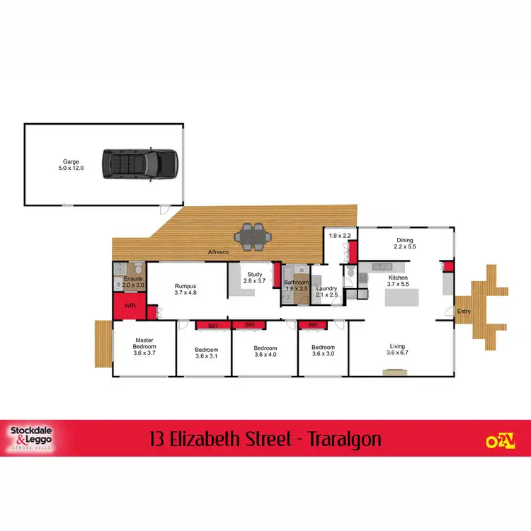 Floorplan of Homely house listing, 13 Elizabeth Street, Traralgon VIC 3844