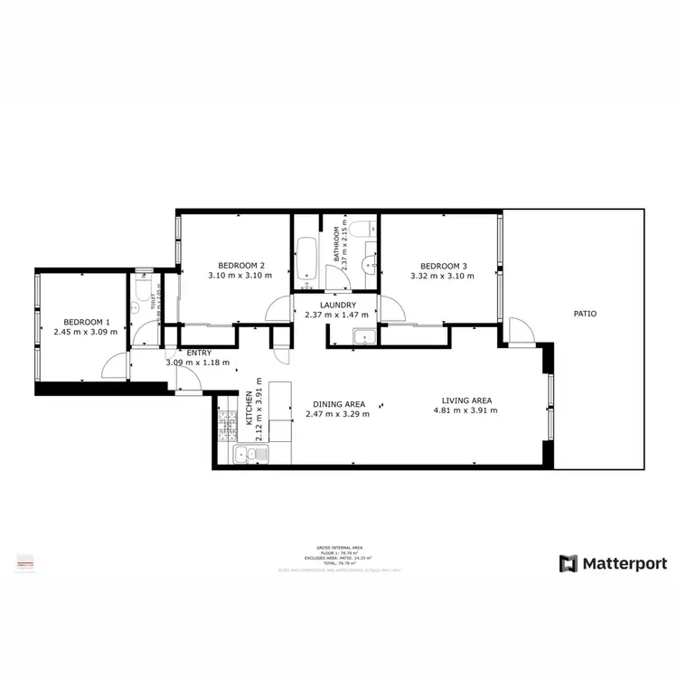 Floorplan of Homely unit listing, 6/8 Kadina Street, North Perth WA 6006