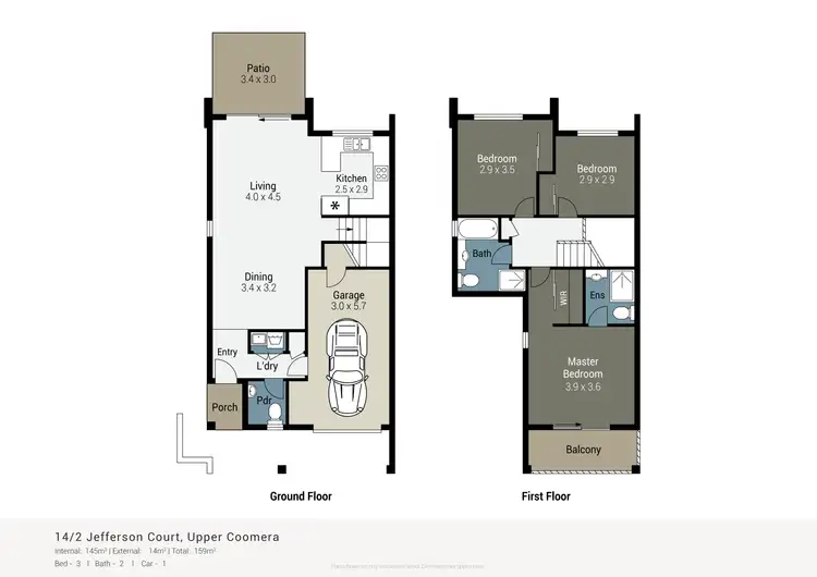 Floorplan of Homely unit listing, 14/2 Jefferson Court, Upper Coomera QLD 4209