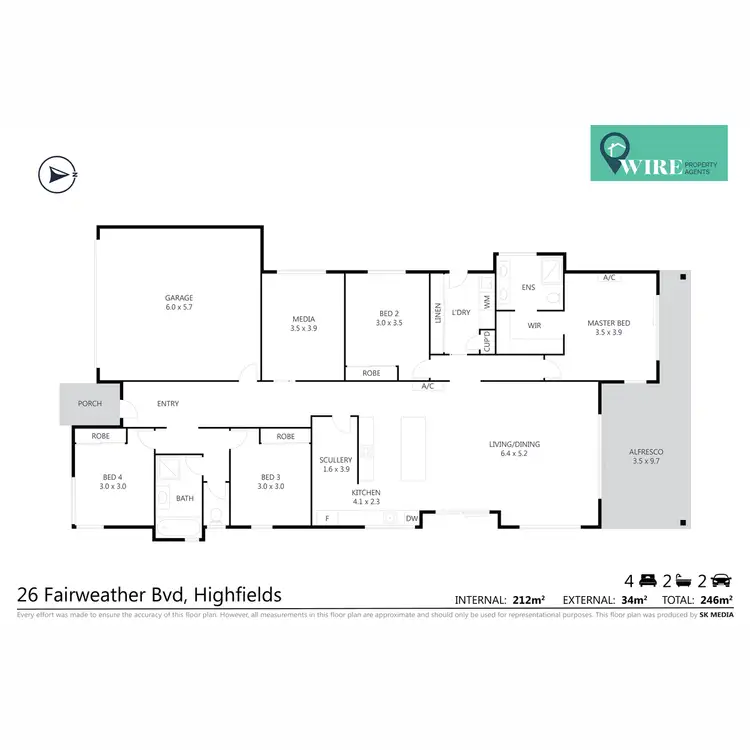 Floorplan of Homely house listing, 26 Fairweather Boulevard, Highfields QLD 4352