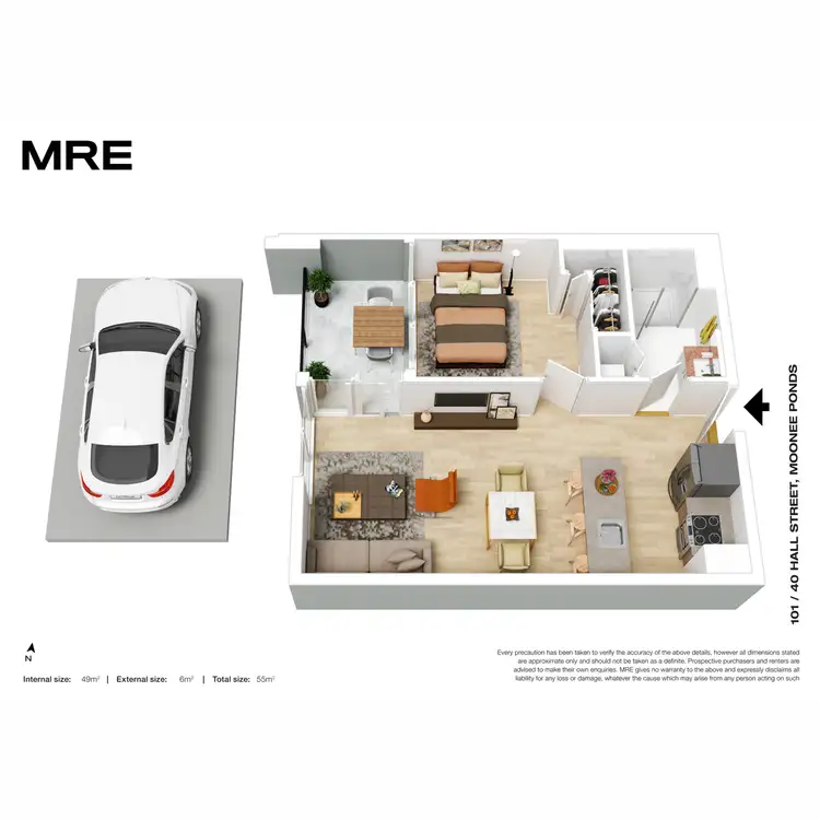 Floorplan of Homely apartment listing, 101/40 Hall Street, Moonee Ponds VIC 3039