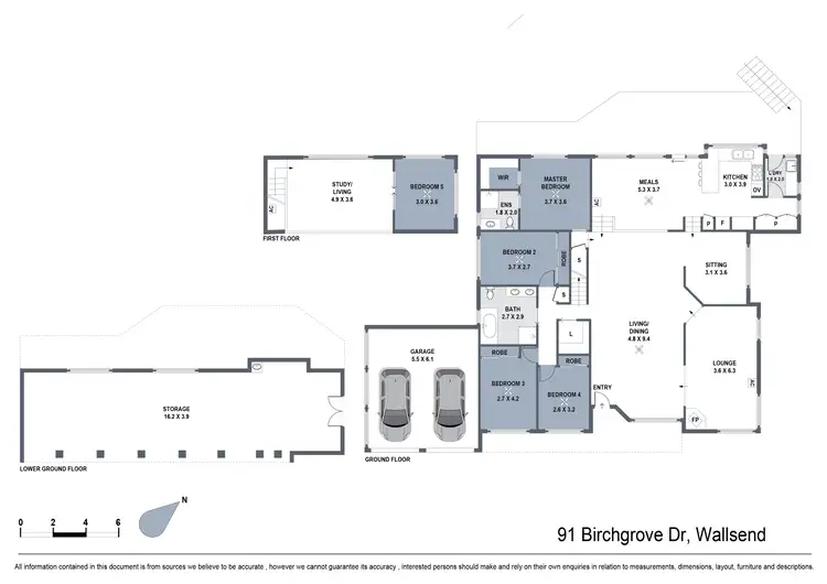 Floorplan of Homely house listing, 91 Birchgrove Drive, Wallsend NSW 2287