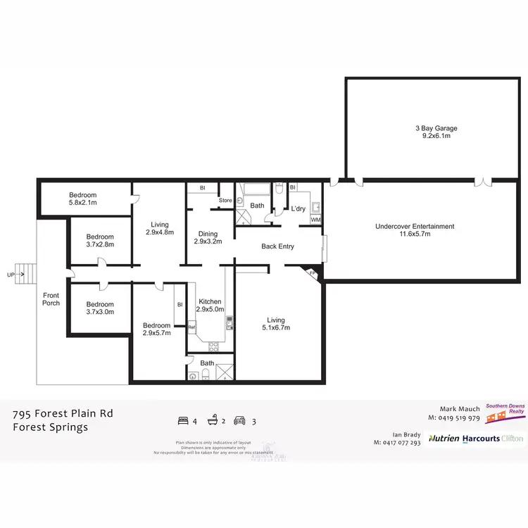 Floorplan of Homely rural property listing, 795 Forest Plain Road, Allora QLD 4362