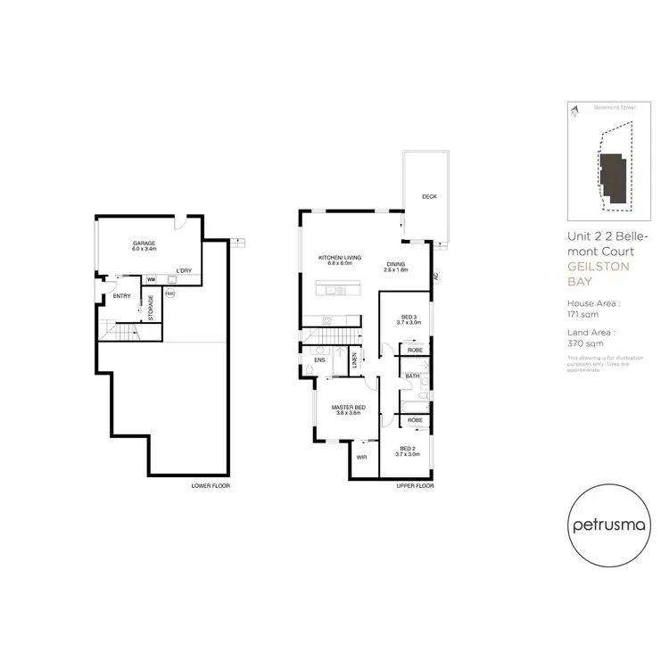 Floorplan of Homely unit listing, 2/2 Bellemont Court, Geilston Bay TAS 7015