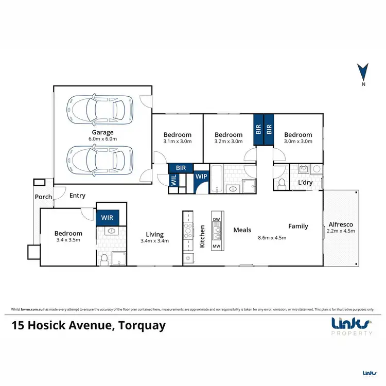 Floorplan of Homely house listing, 15 Hosick Avenue, Torquay VIC 3228
