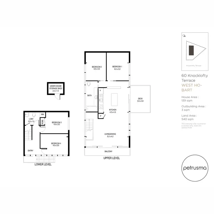 Floorplan of Homely house listing, 60 Knocklofty Terrace, West Hobart TAS 7000