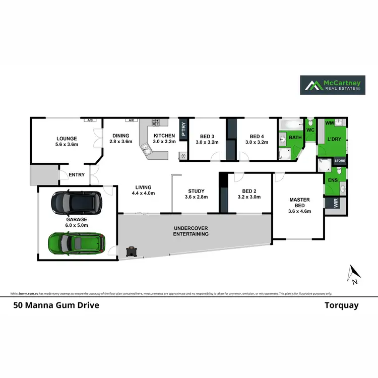 Floorplan of Homely house listing, 50 Manna Gum Drive, Torquay VIC 3228