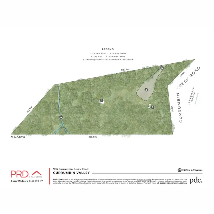 Floorplan of Homely land listing, 956 Currumbin Creek Road, Currumbin Valley QLD 4223