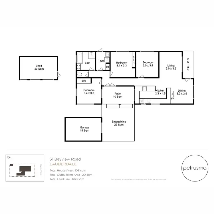 Floorplan of Homely house listing, 31 Bayview Road, Lauderdale TAS 7021