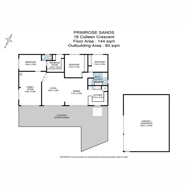 Floorplan of Homely house listing, 18 Colleen Crescent, Primrose Sands TAS 7173
