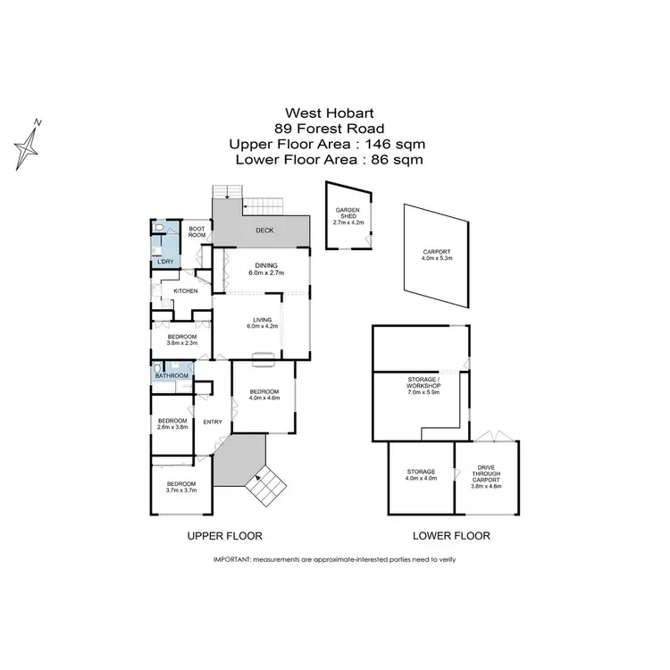 Floorplan of Homely house listing, 89 Forest Road, West Hobart TAS 7000