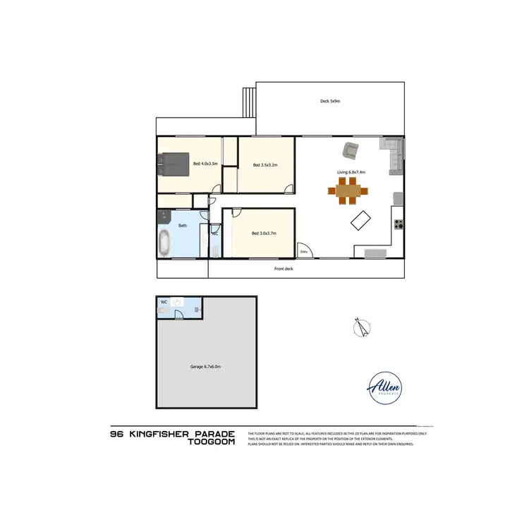 Floorplan of Homely house listing, 96 Kingfisher Parade, Toogoom QLD 4655