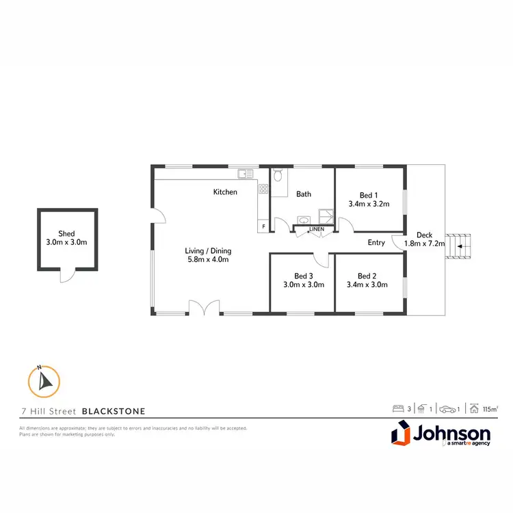Floorplan of Homely house listing, 7 Hill Street, Blackstone QLD 4304